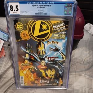 DC Legion of Super-Heroes #6 CGC 8.5 1st Full Appearance Of Gold Lantern!! Key!!
